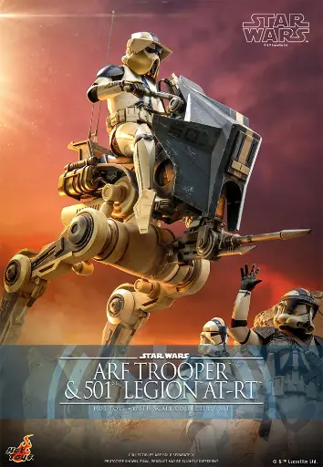 [4895228612755] ARF Trooper and 501st Legion AT-RT STAR WARS THE CLONE WARS – HOT TOYS