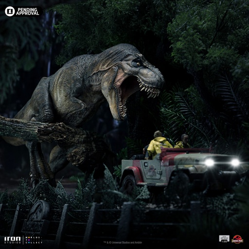 [618231957163] Jurassic Park T-Rex Chase 1/20 Demi Art Scale Limited Edition Statue - Iron Studios - Preventa 